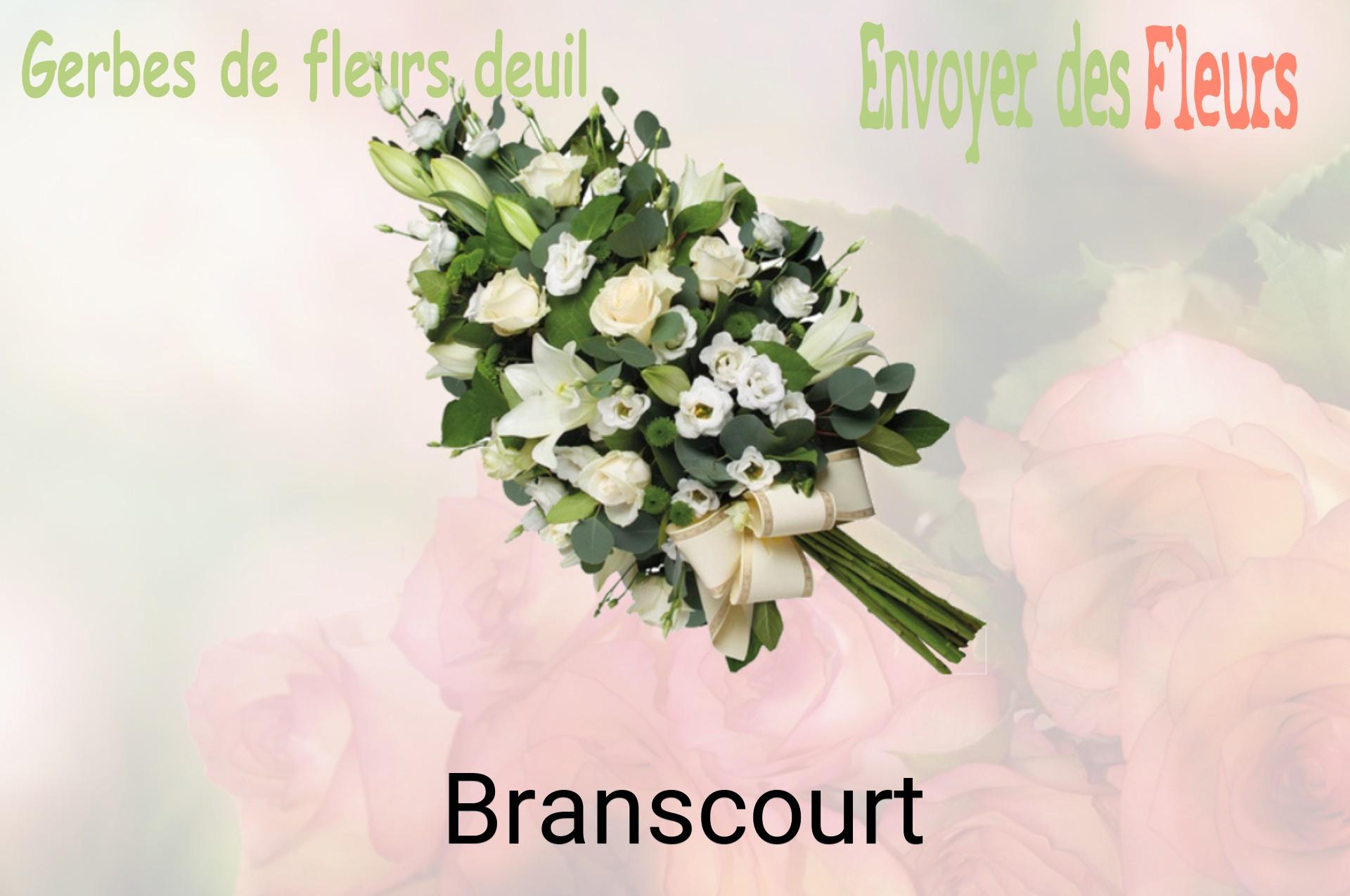 Gerbe de fleurs de deuil livrée à Branscourt